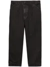 Prada Men's Pantalone Canvas Old In Black