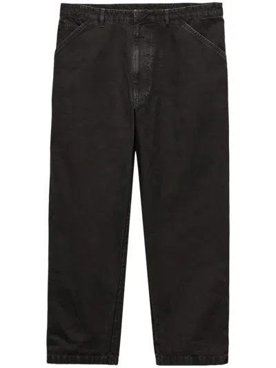 PRADA PRADA TRIANGLE LOGO WIDE-LEG JEANS