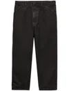 Prada Men's Pantalone Canvas Old In Black