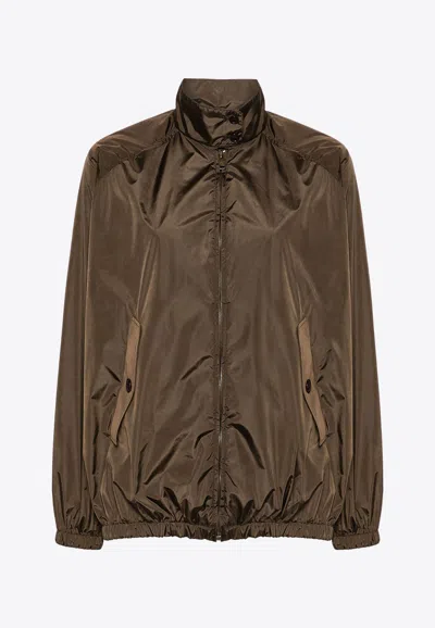 PRADA TRIANGLE LOGO WINDBREAKER JACKET