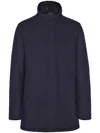 Prada Triangle-logo Wool-blend Jacket In Blau