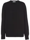 Prada Triangle-logo Wool Jumper In Black