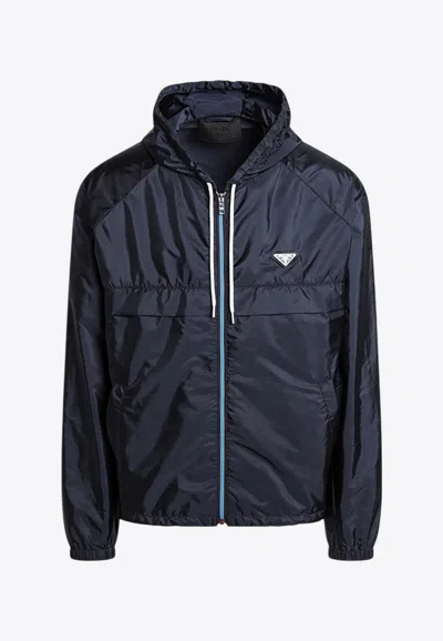 Prada Triangle Logo  Zip-up Jacket