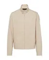 Prada Cotton-blend Bomber Jacket In Nude