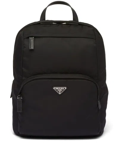 Prada Triangle-logo Zipped Backpack