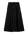 Prada Black Re-nylon Midi Skirt In Black