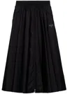 Prada Black Re-nylon Midi Skirt In Schwarz