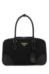 PRADA TRIANGLE-LOGO ZIPPED TOTE BAG