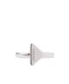 Prada Triangle Metal Ring In Silver