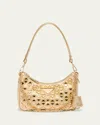 Prada Triangle Metallic Leather Shoulder Bag
