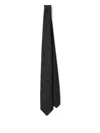 Prada Triangle-motif Wool Tie In Black