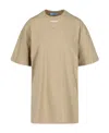 Prada Triangle Patch Crewneck T-shirt In Brown