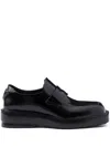 PRADA PRADA TRIANGLE-PATCH LEATHER LOAFERS