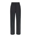 Prada Triangle-patch Pleat-detailed Trousers In Gray