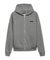 Prada Cashmere Blend Zipper Hoodie In Gray
