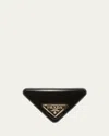 Prada Triangle Plexiglass Barrette In F0002 Nero