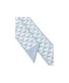 Prada Triangle Logo Silk Scarf In Blue