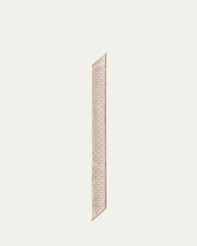 Prada Triangle-print Silk Twill Skinny Scarf In F045y Cammello Talco