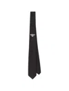Prada Triangle Tie In Black