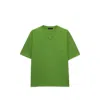 Prada Green Solid Crew Neck T-shirt In Multi