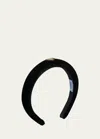 Prada Re-nylon Triangle-logo Headband In F0002 Nero