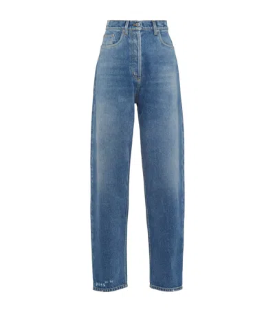 PRADA TRIANGLE WIDE-LEG JEANS
