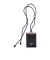 Prada Triangle-logo Cardholder In White