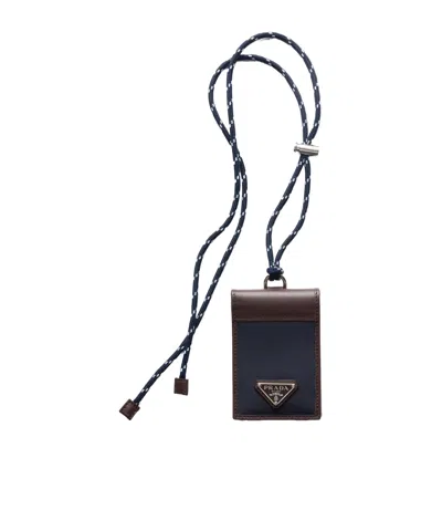 Prada Triangle-logo Cardholder In White