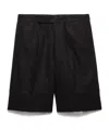 Prada Triangle-patch Shorts In Black