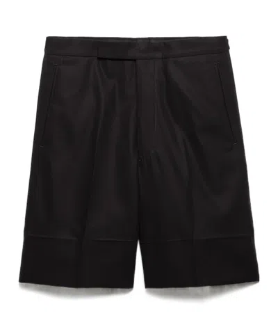 PRADA PRADA TRIANGLE-PATCH SHORTS