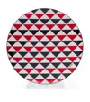 Prada Triangles Charger Plate In Black