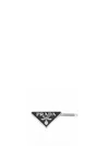 Prada Womens Black Logo-plaque Silver-toned Metal Hair Clips Set Of Two