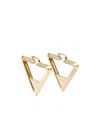 Prada Triangular Earrings In Golden