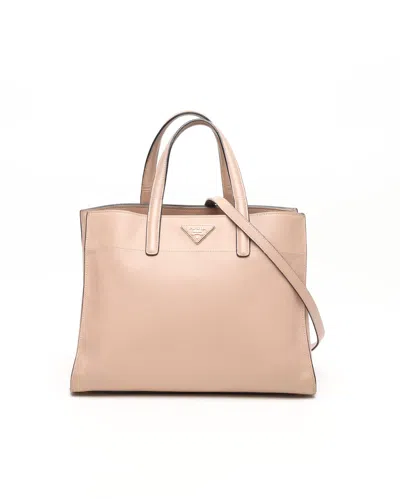 Prada Triple Pocket Saffiano Soft Bag In Pink