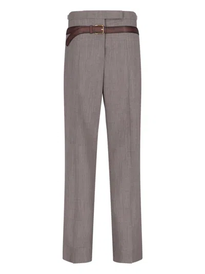 PRADA TROMPE-L IL BELTED PANTS