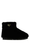 Prada Black Shearling Ankle Boots
