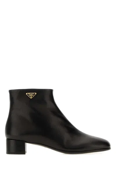 Prada Black Tronchetti Boots