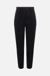 Prada Flared Wool Blend Pants In Black
