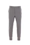 Prada Mens Grey Logo-embroidered Tapered-leg Wool Jogging Bottoms In Gray