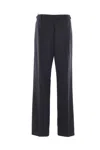 Prada Pleat-detailed Trousers In Blue