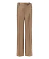 Prada Printed Silk High Rise Wide Leg Trousers