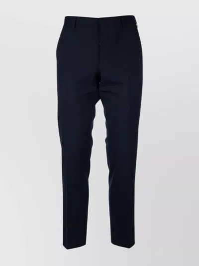 Prada Trousers Back Pockets Belt Loops Front Crease