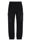 Prada Straight Trousers With Back And Cargo Pockets In Black