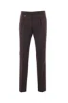 Prada Trousers With Belt Loops And Pleated Front In Brown