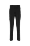 Prada Stretch Recycled Polyester Trousers In Black