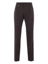 Prada Trousers With Belt Loops And Pleated Front In Brown