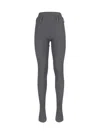 Prada Straight Ribbed Texture Trousers With Belt Loops In Gray