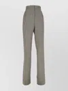 Prada Trousers With Back Pockets And Cuffed Hem