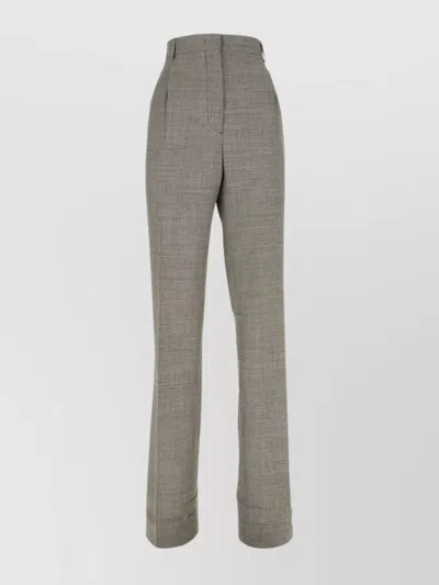 Prada Trousers With Back Pockets And Cuffed Hem
