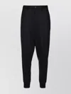 Prada Trousers With Back Pockets And Cuffed Hem In Black